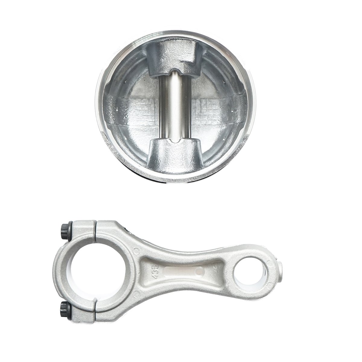 Set biela si piston echipat cu segmenti 80mm, pentru compresor aer Tractor Forestier, motor Perkins